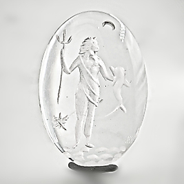 KABEŞON CAM - NEGATİF İNTAGLİO POSEİDON OYMA