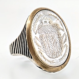 SEDEF ÜZERİ İNTAGLİO SCARAB YÜZÜK