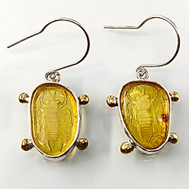 EFES ARI KEHRİBAR KÜPELER