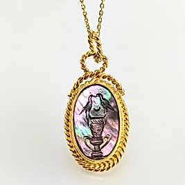 AŞKIN SESSİZ SEMBOLÜ SEDEF İNTAGLİO KUŞLAR KOLYE