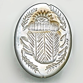 SEDEF OYMA İNTAGLİO ANTİK MISIR BOK BÖCEĞİ SCARAB İNTAGLİO