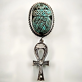 SCARAB FİRUZE KOLYE