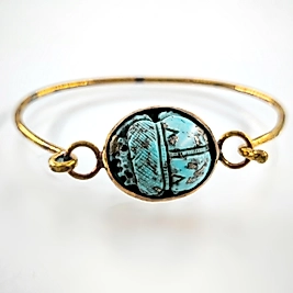 NATÜREL FİRUZE TAŞ SCARAB BİLEKLİK