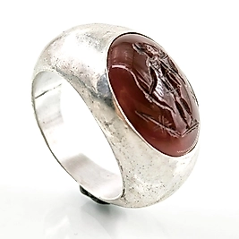 AKİK İNTAGLİO GREEK STİL YÜZÜK