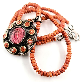 ATHENA’NIN BİLGELİĞİ TUNUS MERCANLI ANTİK STİL KOLYE