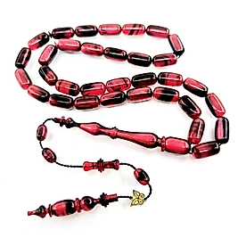 EMİNE REŞVANİ USTA İŞÇİLİKLİ SEDEFLİ SIKMA KEHRİBAR TESBİH