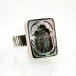 SCARAB SEDEF YÜZÜK