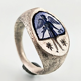 KORUYUCU RUH - EL YAPIMI KANATLI FİGÜRLÜ GÜMÜŞ YÜZÜK