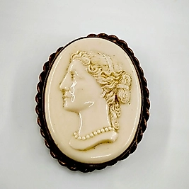 ESKİ BAKALİT CAMEO BROŞ