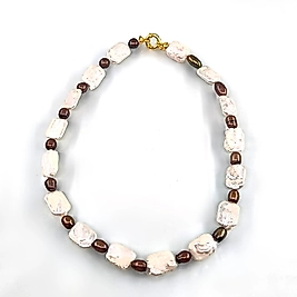 BAROK İNCİ & BRONZ İNCİ – DOĞAL TAŞ KOLYE