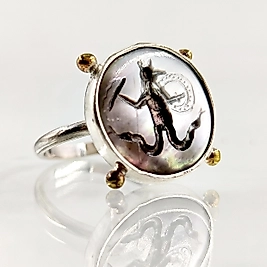 SEDEF İNTAGLİO ABRAXAS GÜMÜŞ YÜZÜK
