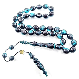 EMİNE REŞVANİ USTA İŞÇİLİKLİ SEDEFLİ SIKMA KEHRİBAR TESBİH