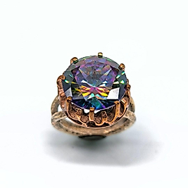 MİSTİK TOPAZ TAŞLI GÜMÜŞ YÜZÜK