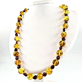 SİNEK BÖCEK KARINCA FOSİLLİ ANTİKA KEHRİBAR GERDANLIK