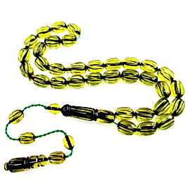 KALEM İŞÇİLİKLİ YEŞİL ATEŞ KEHRİBAR