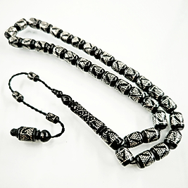 KOMPLE YOĞUN GÜMÜŞ ÇAKIMLI ÖZEL KUKA TESBİH