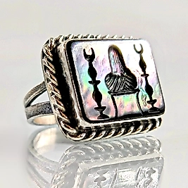 SEMA'NIN SIRRI MEVLEVİ SİKKE İNTAGLİO SEDEF YÜZÜK