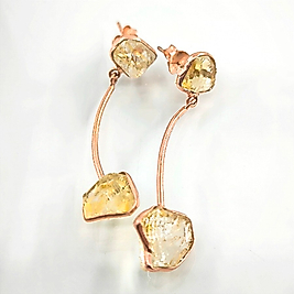 HAM SİTRİN TAŞLI KÜPELER