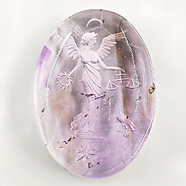 DOĞAL TAŞ - AMETİST İNTAGLİO