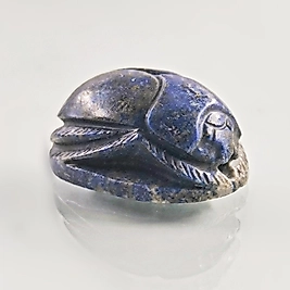 DOĞAL TAŞ - LAPİS LAZULİ ANTİK MISIR SCARAB BOK BÖCEĞİ OYMA