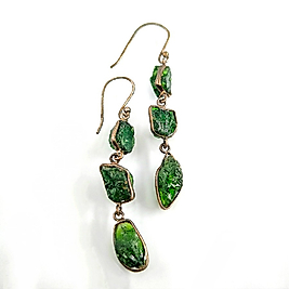 HAM TURMALİN TAŞLI KÜPELER