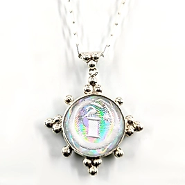 OUROBOROS & BİLGELİĞİN KUŞU HOLOGRAFİK CAM TILSIM KOLYE