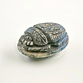 DOĞAL TAŞ - LAPİS LAZULİ ANTİK MISIR SCARAB BOK BÖCEĞİ OYMA