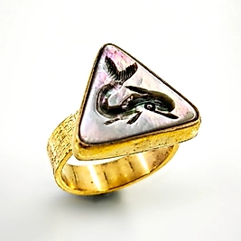 YUNUSUN IŞIĞI– EL OYMA SEDEF YÜZÜK