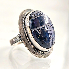 NİL'İN MÜHRÜ SCARAB BOK BÖCEĞİ LAPİS YÜZÜK
