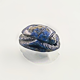DOĞAL TAŞ - LAPİS LAZULİ ANTİK MISIR SCARAB BOK BÖCEĞİ OYMA
